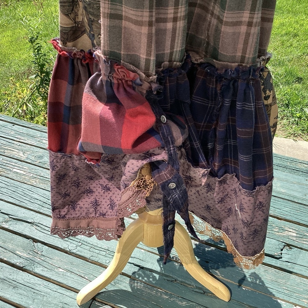 Upcycle Annie Tier Patchwork Flannel Antimacassar… - image 7